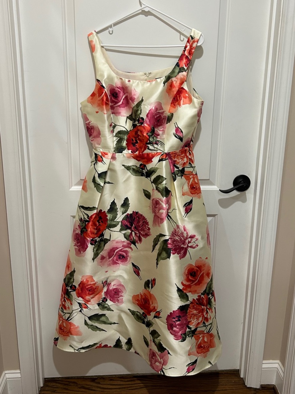 Donna Ricco Formal Ivory Floral Fit-and-Flare Dress